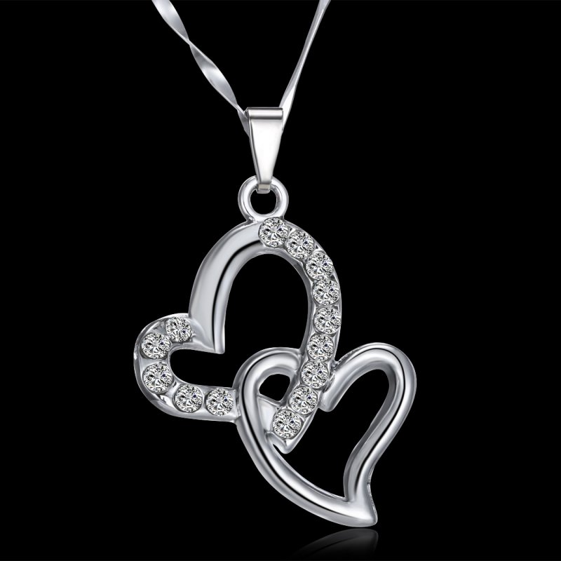 Women S Special Love Gift Shine Crystal Heart Pendant Necklace Women S Special Love Gift Shine Crystal Heart