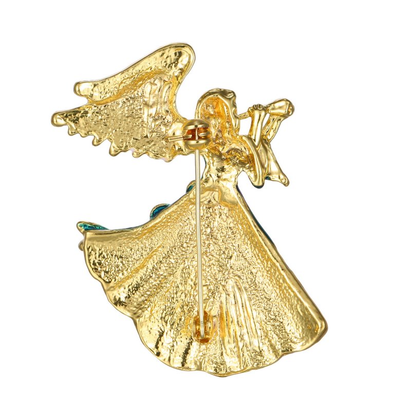 Fashion Crystal Charm Rhinestone Angel Enamel Brooch Pins Jewellery 