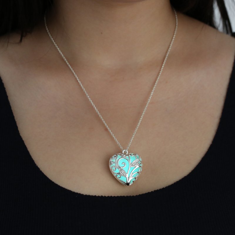 Natural Stone Glow In The Dark Luminous Pendant Necklace Women Friendship  Gift