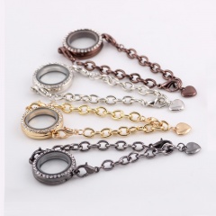 Locket Silver Chain Bracelet DIY Fashion Bracelet Jewelry Wholesale Silver
