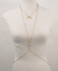 Personality Sexy Fashion Diamond Moon Diamond Necklace Body Chain Necklace Jewelry Moon