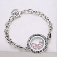 Locket Silver Chain Bracelet DIY Fashion Bracelet Jewelry Wholesale Silver