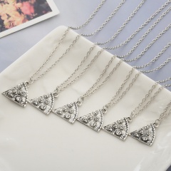 6pcs Chic Pizza Partners In Crime Best Friends BFF Chain Silver Necklace Pendant Silver