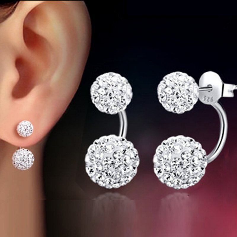 4/5/6/9/12Pairs/Set Elegant Women Crystal Rhinestone Ear Stud Earrings Jewelry
