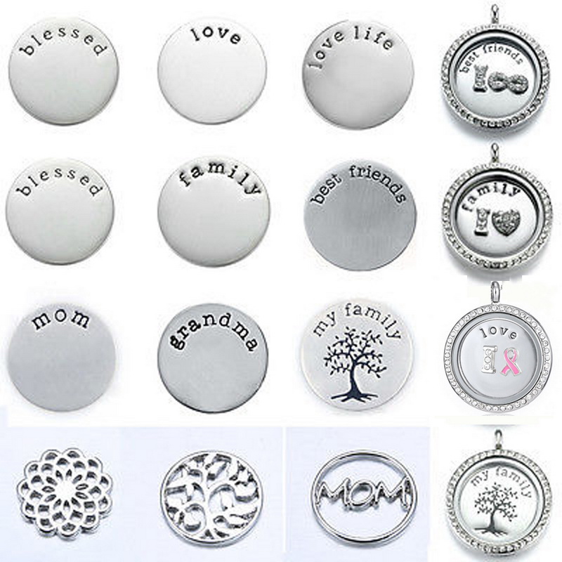 Fashion Jewelry Unisex Various Lettering Round Shape Necklace Pendant