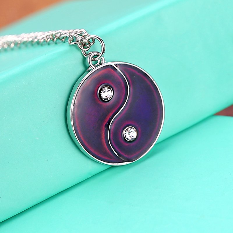 Sensitive MOOD Colour Changing Ying Yang Sign Pendants Necklaces ...