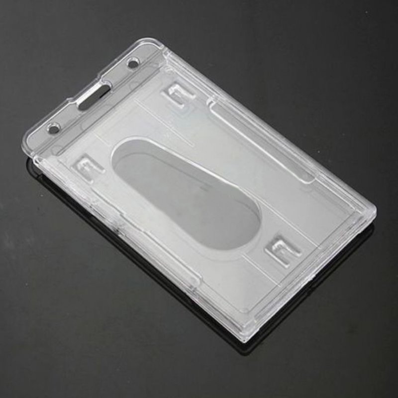 1PC Multi Transparent Clear Vertical Hard Plastic ID Badge Holder ...