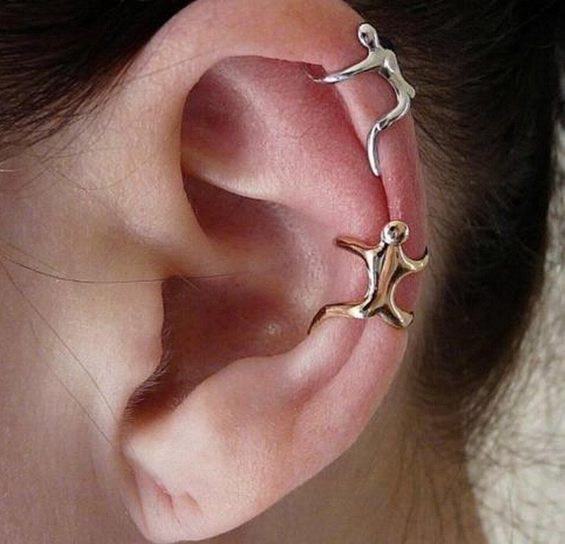 1pc Silver Gold Climbing Man Climber Ear Cuff Helix Climbing Man Climber Ear Cuff