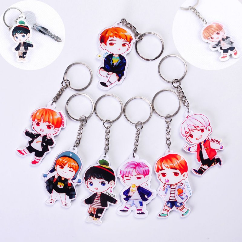 BTS Key Rin Bangtan Boys Kpop JUNG KOOK JIMIN JIN V SUGA JHOPE Acrylic ...