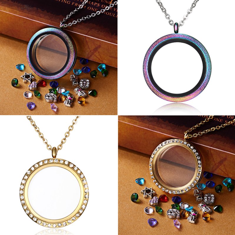 USE WITH MEMORY GLASS LOCKET FLOATING CHARMS RHINESTONE HEART