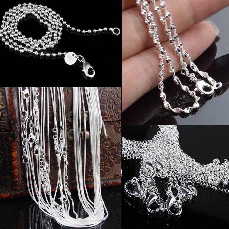 Women/'s//Men/'s Snake Necklace Stainless Steel Lucky Chain 24/"Link Fashion Jewelry