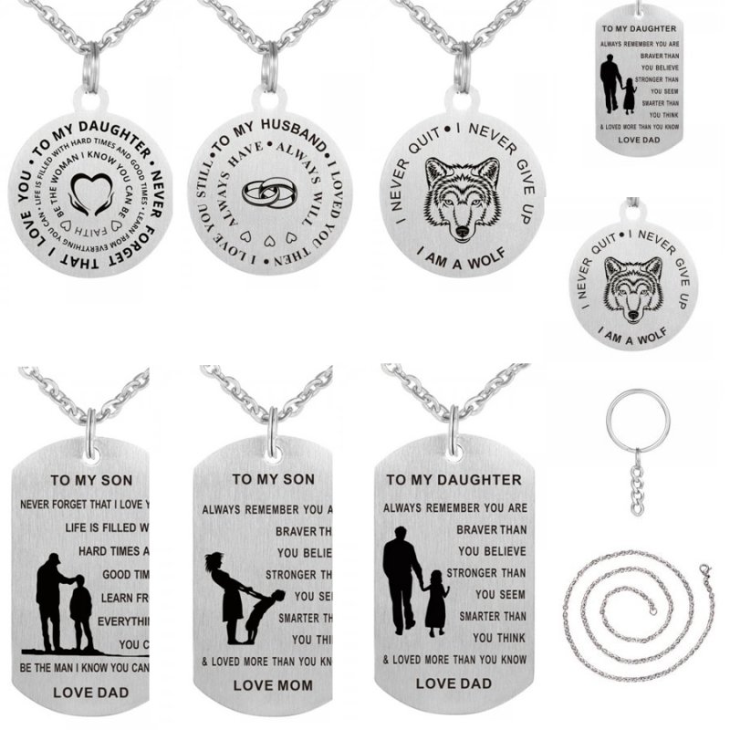 Super DAD Photo Cabochon Glass Tibet Silver Chain Pendant Necklace