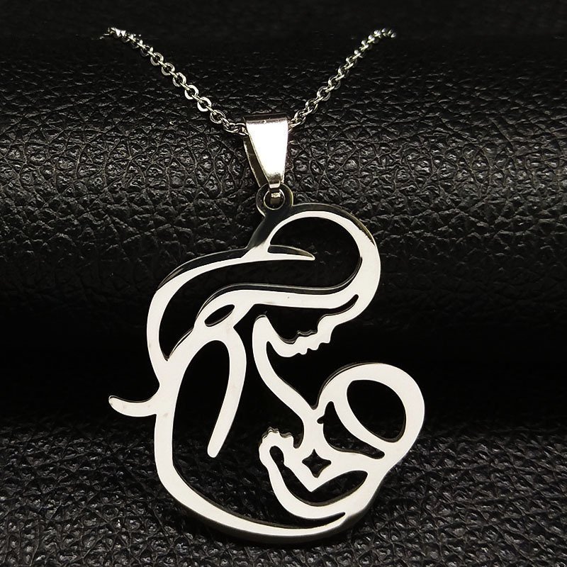 mom baby necklace