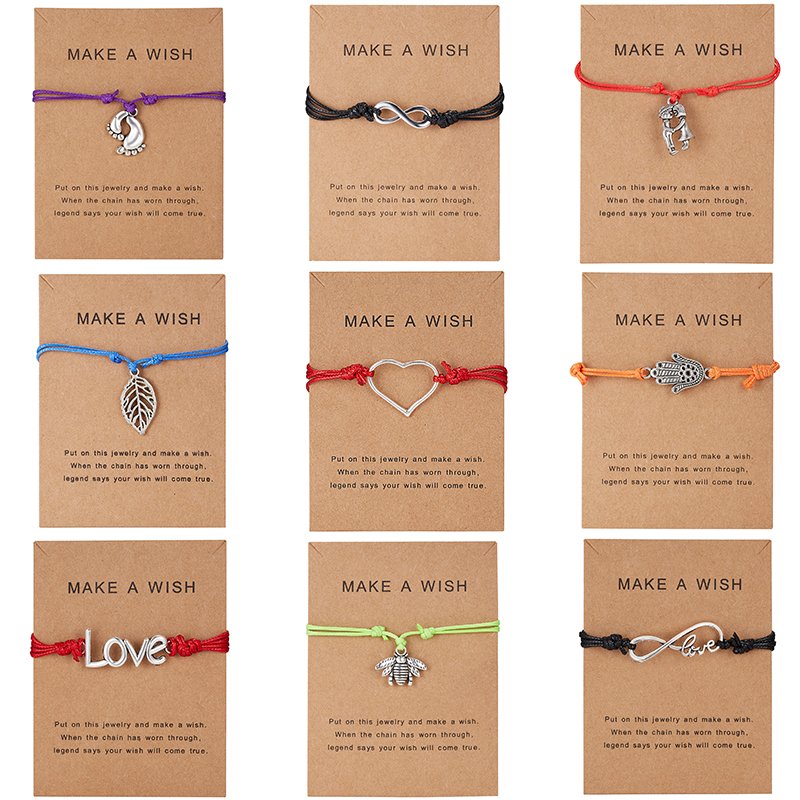 Charm Wish String Adjule Bracelet Make A Friendship Charm Wish String Adjule Bracelet