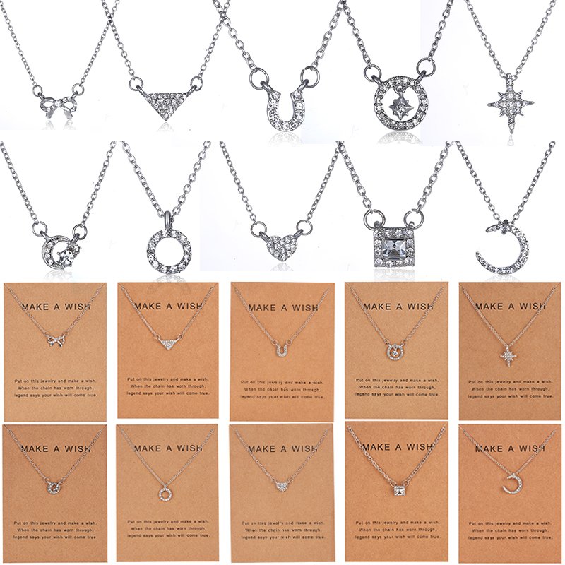SONGBB necklace Sterling Silver Crown Crystal Necklace Female Simple Clavicle Chain