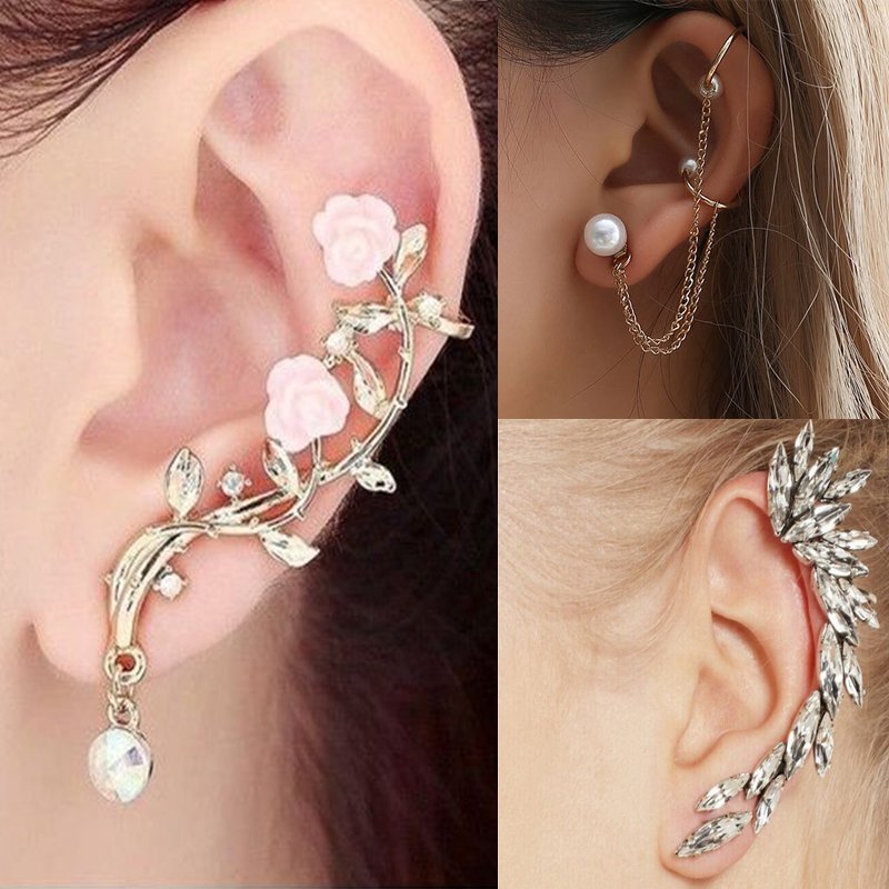 20 Pairs White//Multi-color Crystal Rhinestone Stud Earrings Ear Jewelry Fr Women