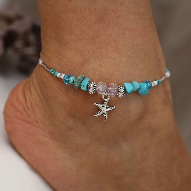 Women Hollow Dragonfly Rhinestone Wrist Bracelet Anklet Chains Jewelry Gift