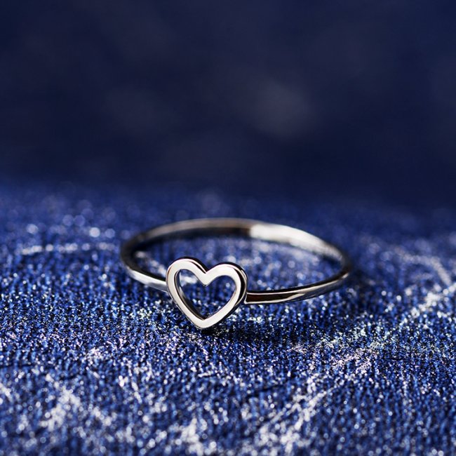Silver Engagement | Ring Jewelry Love Wedding 925 Girls Women Finger Heart eBay