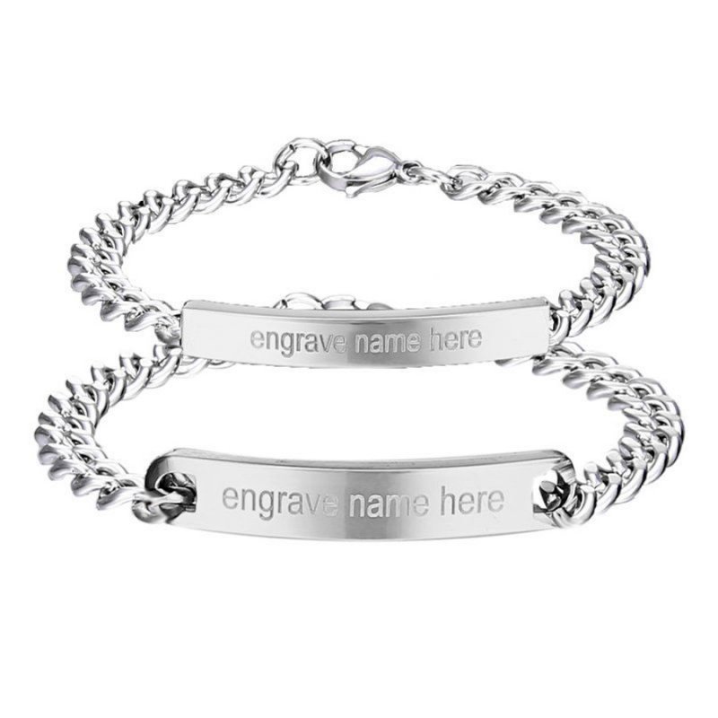 Personalized Engrave Stainless Steel Custom Bracelet Personalized Engrave Stainless Steel Custom Bracelet