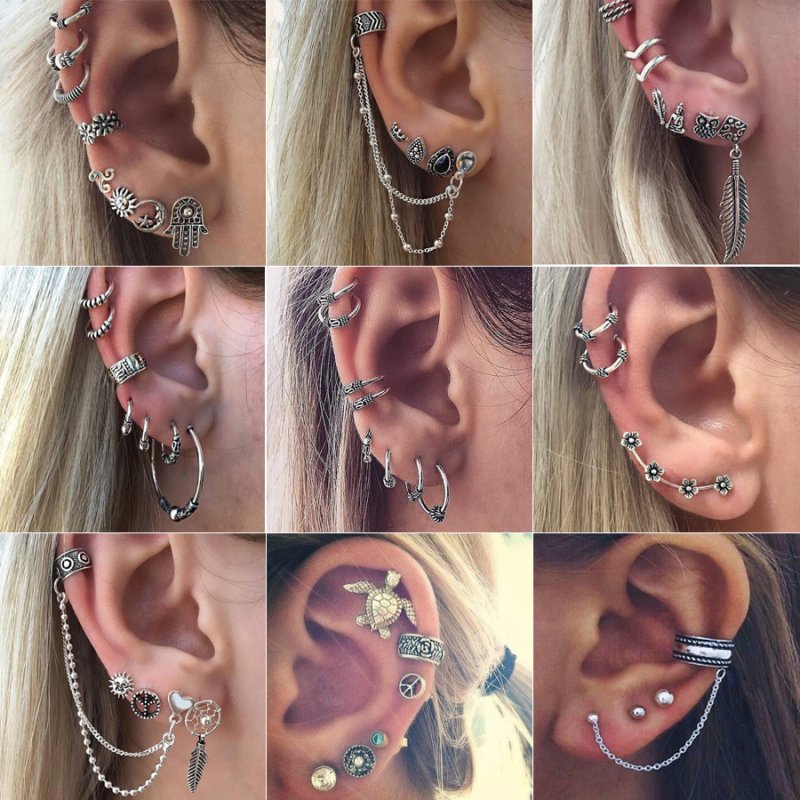 20 Pairs White//Multi-color Crystal Rhinestone Stud Earrings Ear Jewelry Fr Women