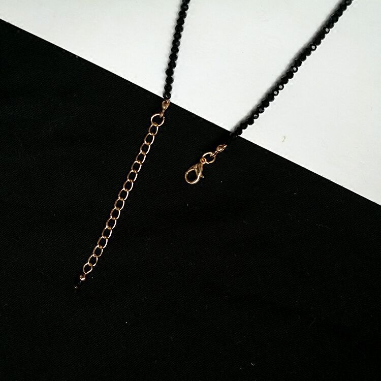 Fashion Black Crystal Punk Choker Chain Pendant Necklace