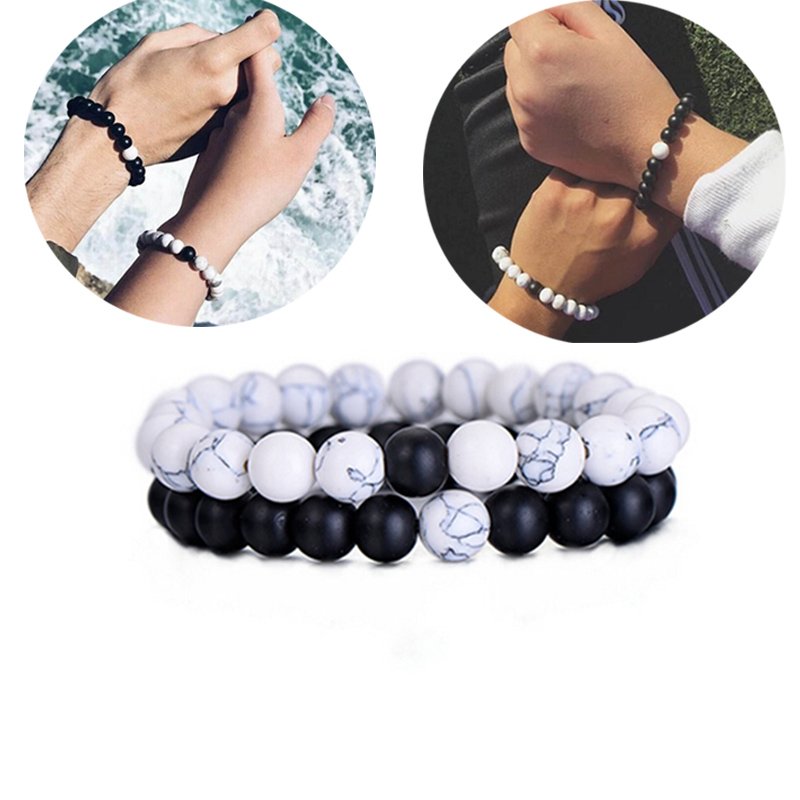 Lava Rock Stone Photo Lava Rock Perles Charm Yoga bracelet unisexe nouveau