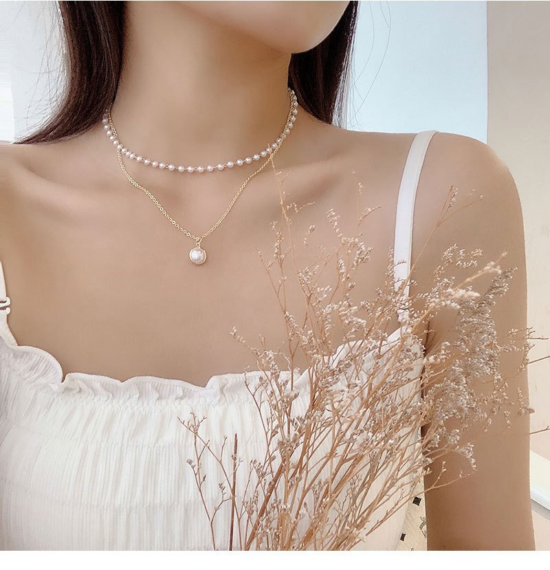 【2plan】24FW★ [LAN ARCHIVE] Eve Pearl Chain Necklace 2plan】24FW☆ [LAN ARCHIVE] Eve Pearl Chain Necklace