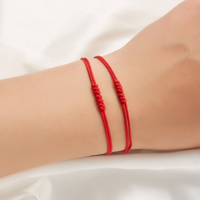 7 Knot Lucky Red String Red Braided Bracelet Bangle Amulet Chain Women Men  Gift