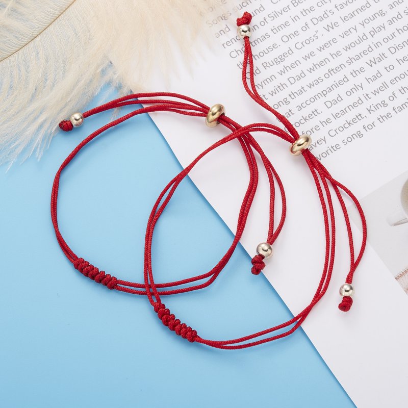 Lucky Red String 7 Knot Bracelet Amulet Red Braided Bangle Chain Women Men  Gift