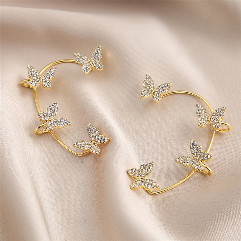 FRCOLOR 2 Pairs Butterfly Clip Earrings Earring Studs for Women Earrings  Backs for Studs Fairy Earrings Womens Gold Earrings Dangle Earrings for  Girls Ear Cuffs Miss Temperament Alloy: Clothing, Shoes 