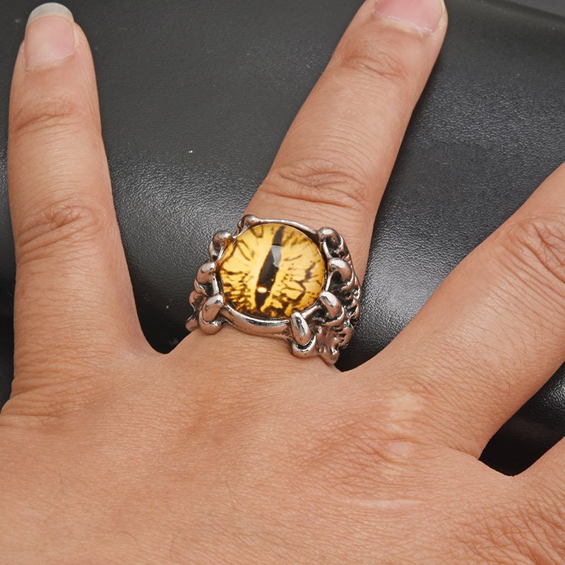 【LOOT】Legacy of One-Eyed Pirates RING Punk Men Dragon Claws Evil Eye Ring Eyeball Evil Gothic Open