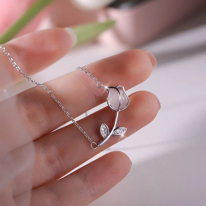 Silver Lily Necklace - Steampunk Lily Silver Lilly - Jewelry