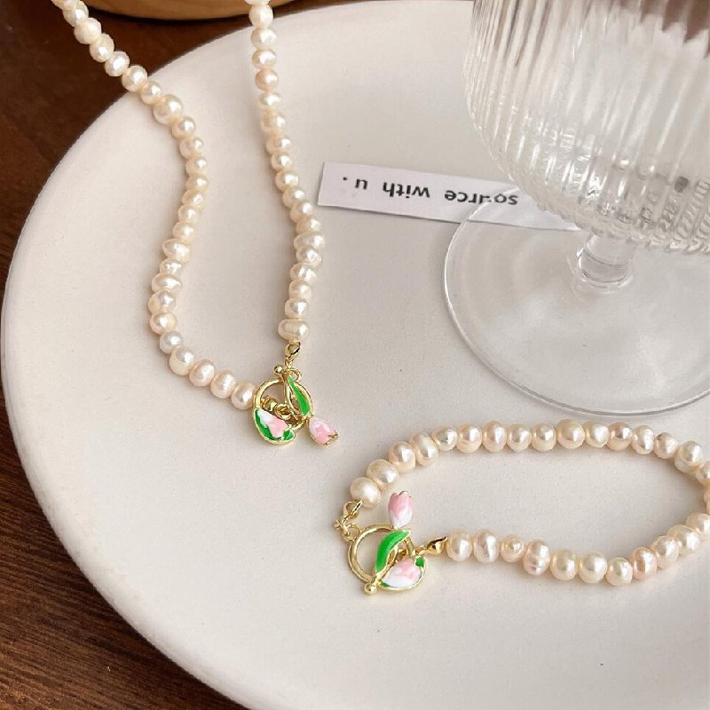 韓国ブランドHei★芸能人着用_COTTON FLOWER PEARL NECKLACE cotton flower pearl necklace – HEI 2025