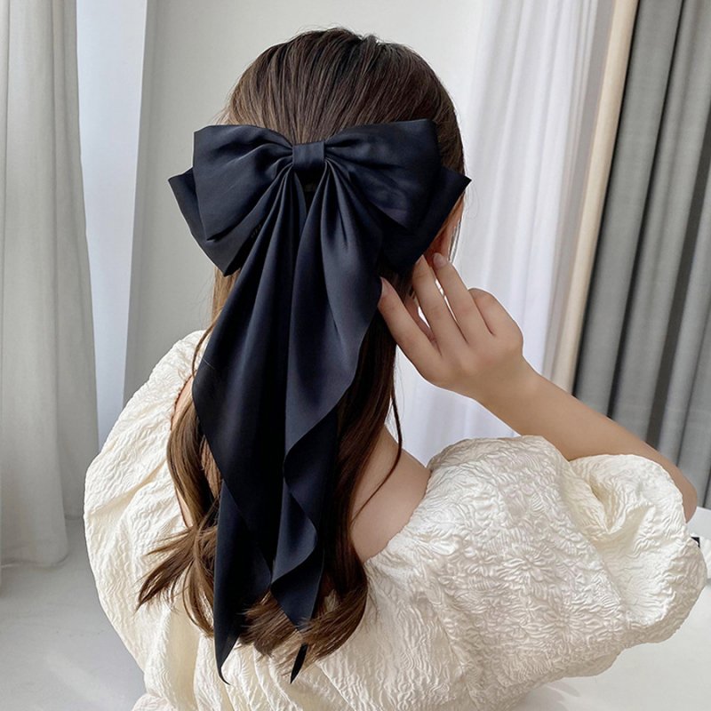2022 Korean Temperament Bow Hair Clip For Women Girls Elegant Long