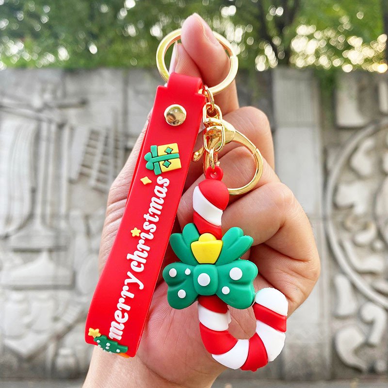 1pc Santa Claus Bell Ringing, Metal Hand Bell Keychain Ring, Letter Bell  Pendant Wedding Gift, Party, Birthday, Festival Accessories (random Color)