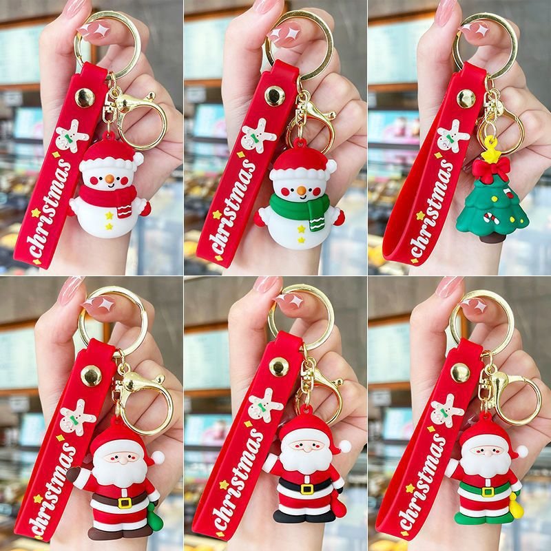 1pc Santa Claus Bell Ringing, Metal Hand Bell Keychain Ring, Letter Bell  Pendant Wedding Gift, Party, Birthday, Festival Accessories (random Color)