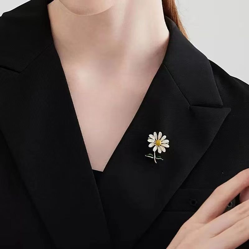 Camellia Rose Flower Brooch Pin For Women | 2.6" Fabric Floral Clip For Dresses, Coats & Hair Accessories